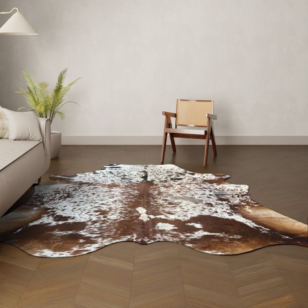 Kuhfell-Teppich Salt and Pepper 260x240 cm. KOLOSSAL