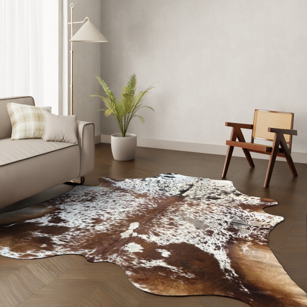 Kuhfell-Teppich Salt and Pepper 260x240 cm. KOLOSSAL