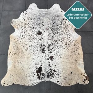 Kuhfell Teppich Salt and Pepper Detailansicht natürliche Zeichnung