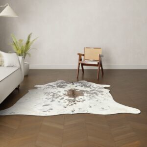 Kuhfell braun gefleckt 210x190 cm.