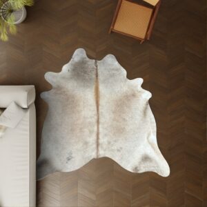 Kuhfell-Teppich taupe 220x180 cm.