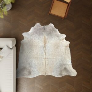 Kuhfell-Teppich taupe 230x200 cm.