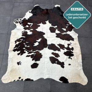 Kuhfell Teppich Tricolor Detailansicht natürliche Zeichnung