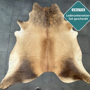 Kuhfell Teppich Camel Detailansicht natürliche Zeichnung