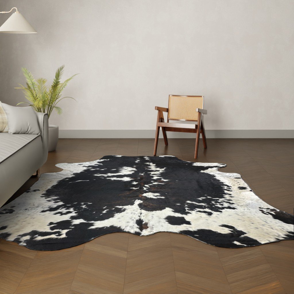 Kuhfell-Teppich Tricolor 270x230 cm. KOLOSSAL
