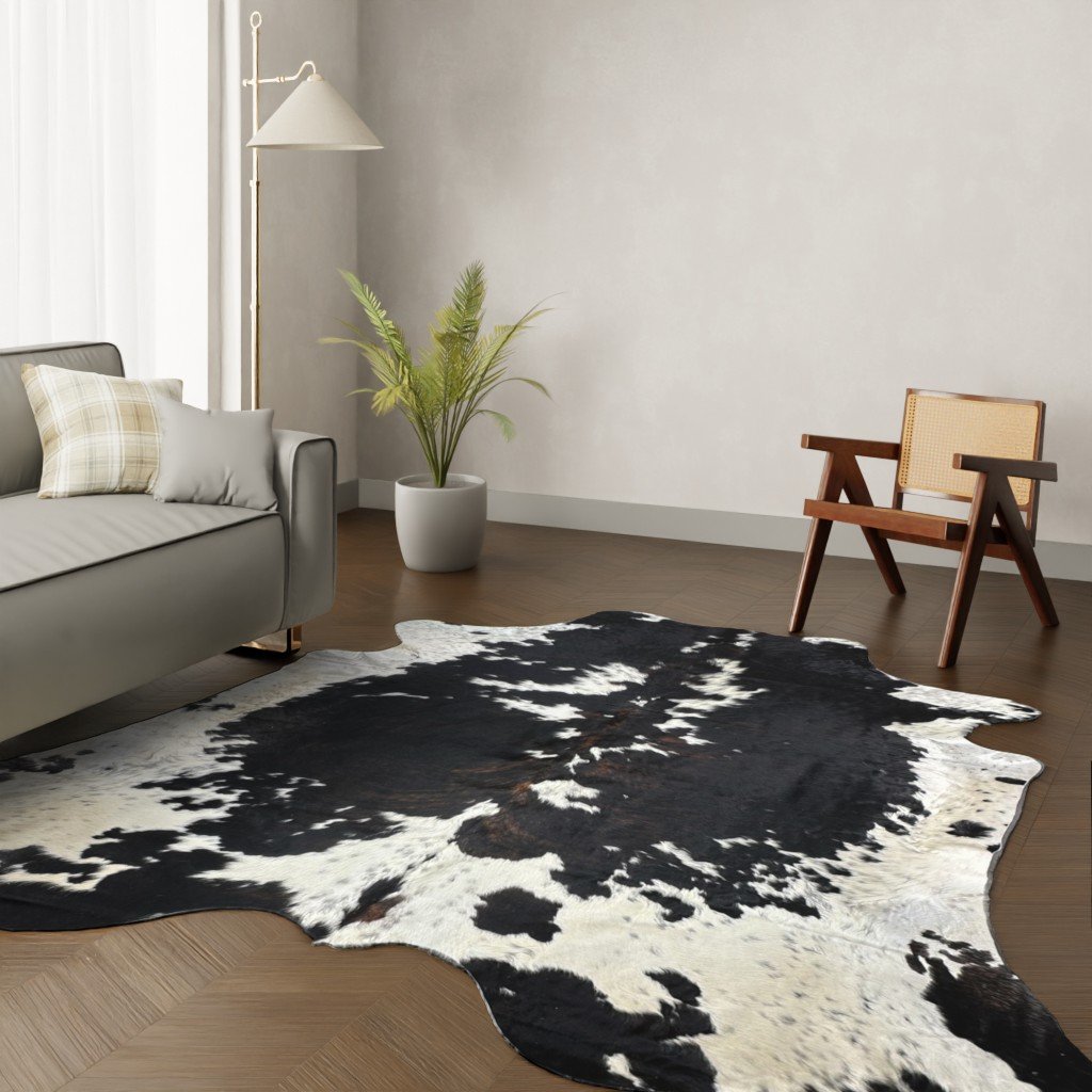 Kuhfell-Teppich Tricolor 270x230 cm. KOLOSSAL