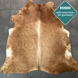 Kuhfell Teppich braun Detailansicht natürliche Zeichnung