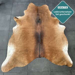 Kuhfell Teppich braun Detailansicht natürliche Zeichnung