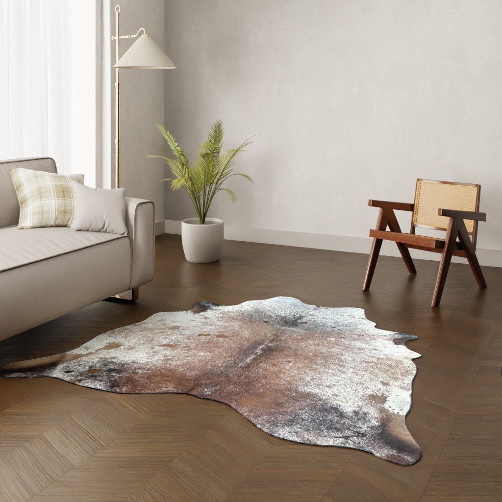 Kuhfell-Teppich Salt and Pepper 200x180 cm.