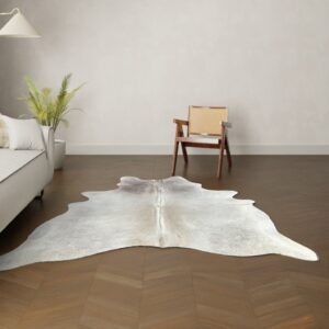 Kuhfell-Teppich grau 230x190 cm.