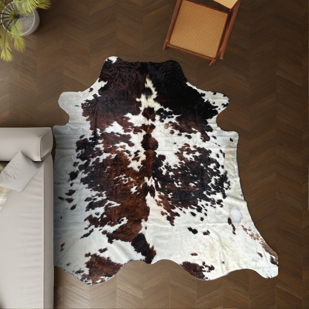 Kuhfell-Teppich Tricolor 270x240 cm. KOLOSSAL