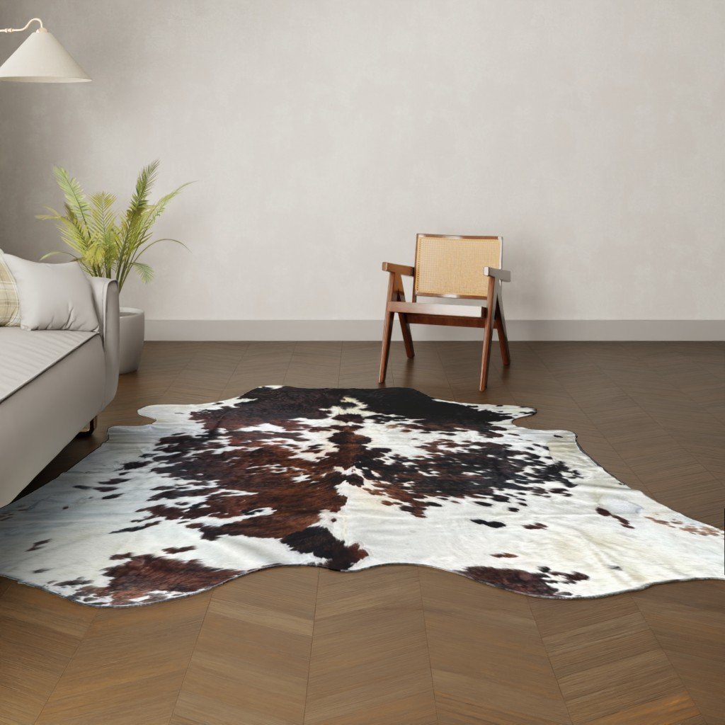 Kuhfell-Teppich Tricolor 270x240 cm. KOLOSSAL