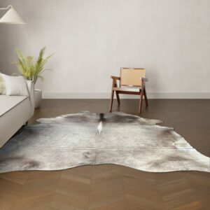 Kuhfell-Teppich taupe 260x210 cm. KOLOSSAL / GLÄNZEND
