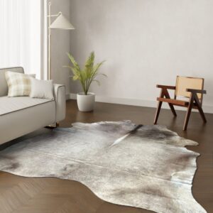 Kuhfell-Teppich taupe 260x210 cm. KOLOSSAL / GLÄNZEND
