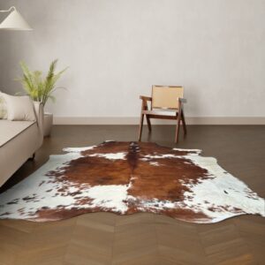 Kuhfell-Teppich Tricolor 250x220 cm. RIESIG