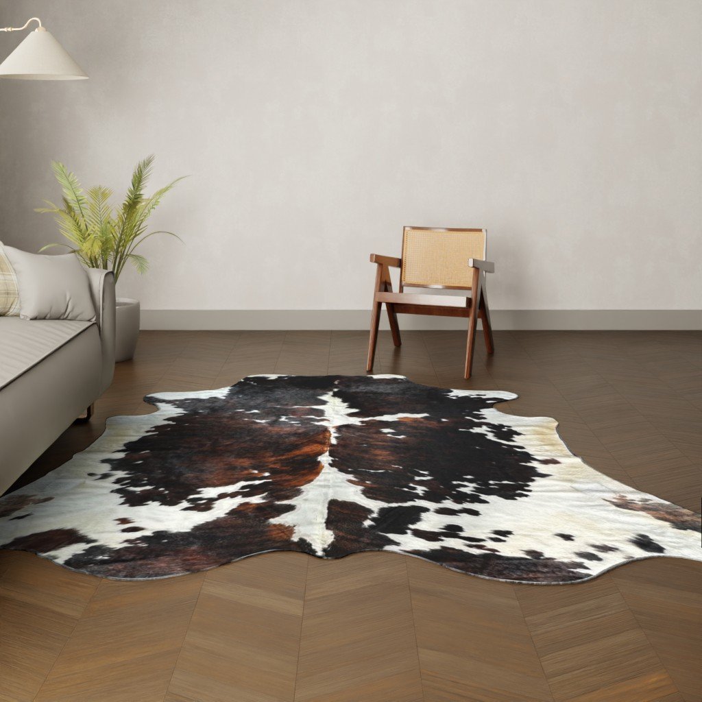 Kuhfell-Teppich Tricolor 260x240 cm. KOLOSSAL