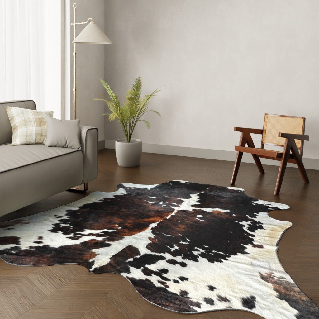 Kuhfell-Teppich Tricolor 260x240 cm. KOLOSSAL