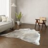 Kuhfell-Teppich taupe 200x180 cm.
