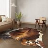 Kuhfell-Teppich Tricolor 240x210 cm. XL-EXTRA