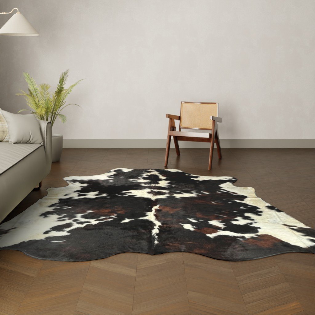 Kuhfell-Teppich Tricolor 260x240 cm. KOLOSSAL
