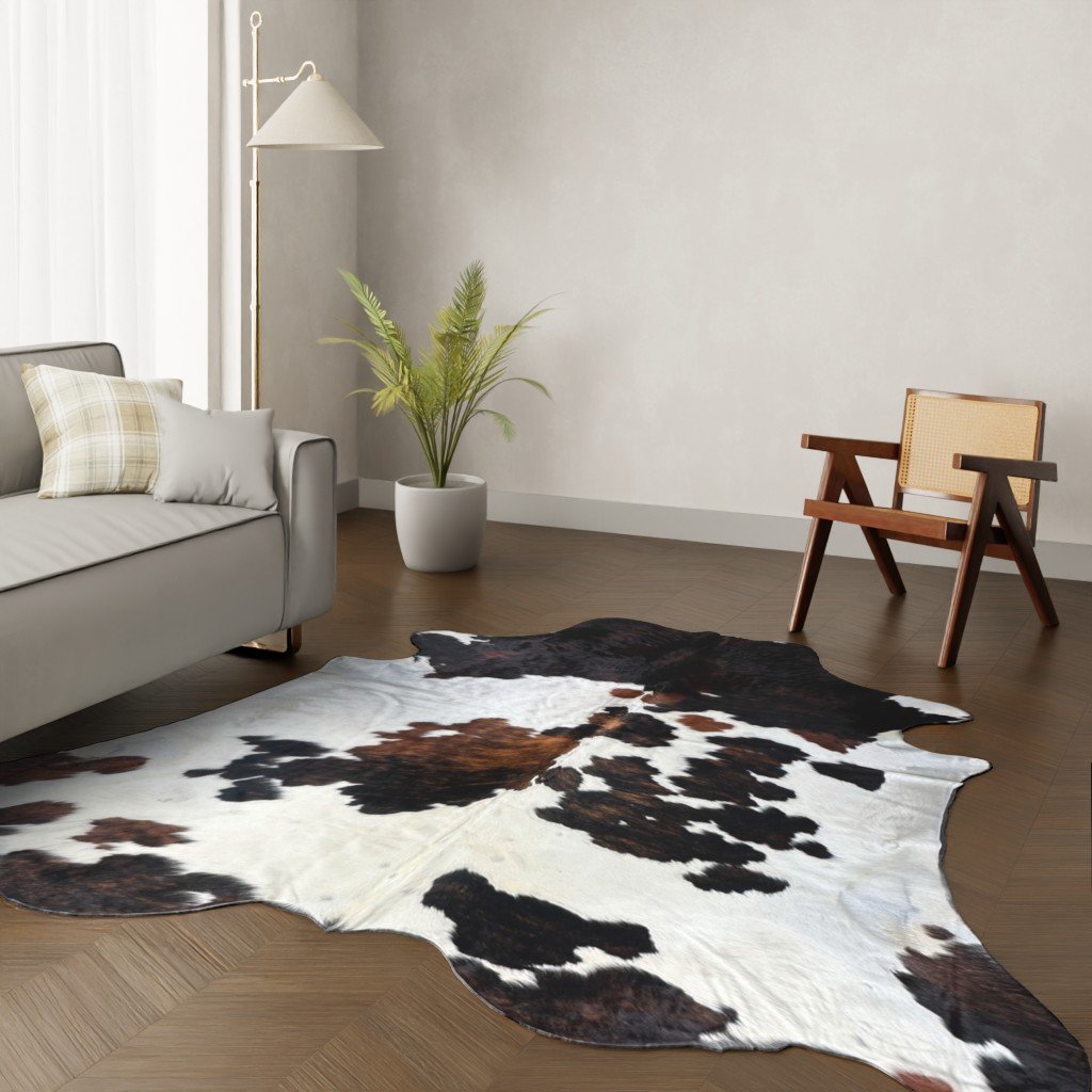 Kuhfell-Teppich Tricolor 260x220 cm. KOLOSSAL