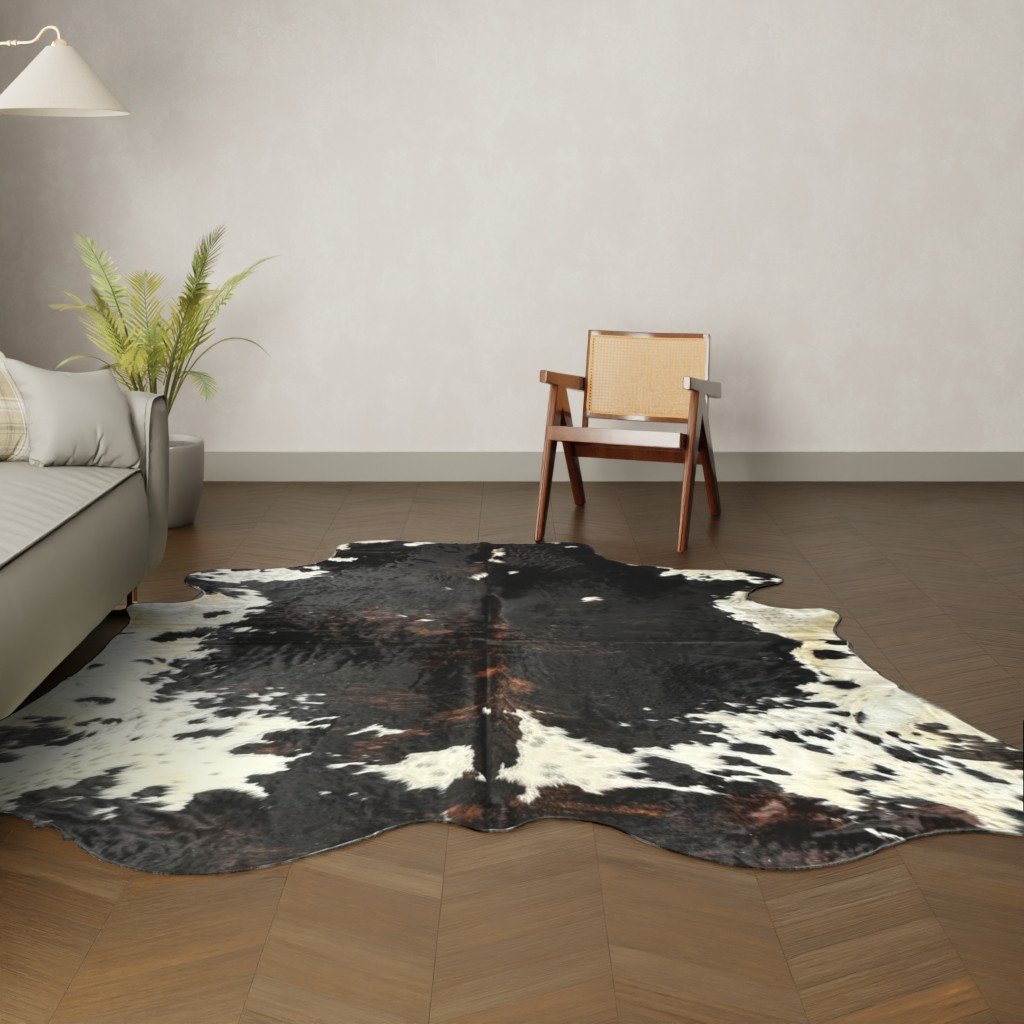 Kuhfell-Teppich Tricolor 270x230 cm. KOLOSSAL