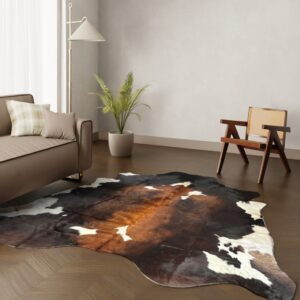 Kuhfell-Teppich Tricolor 250x210 cm. RIESIG