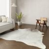 Kuhfell-Teppich Creme 240x230 cm. XL-EXTRA