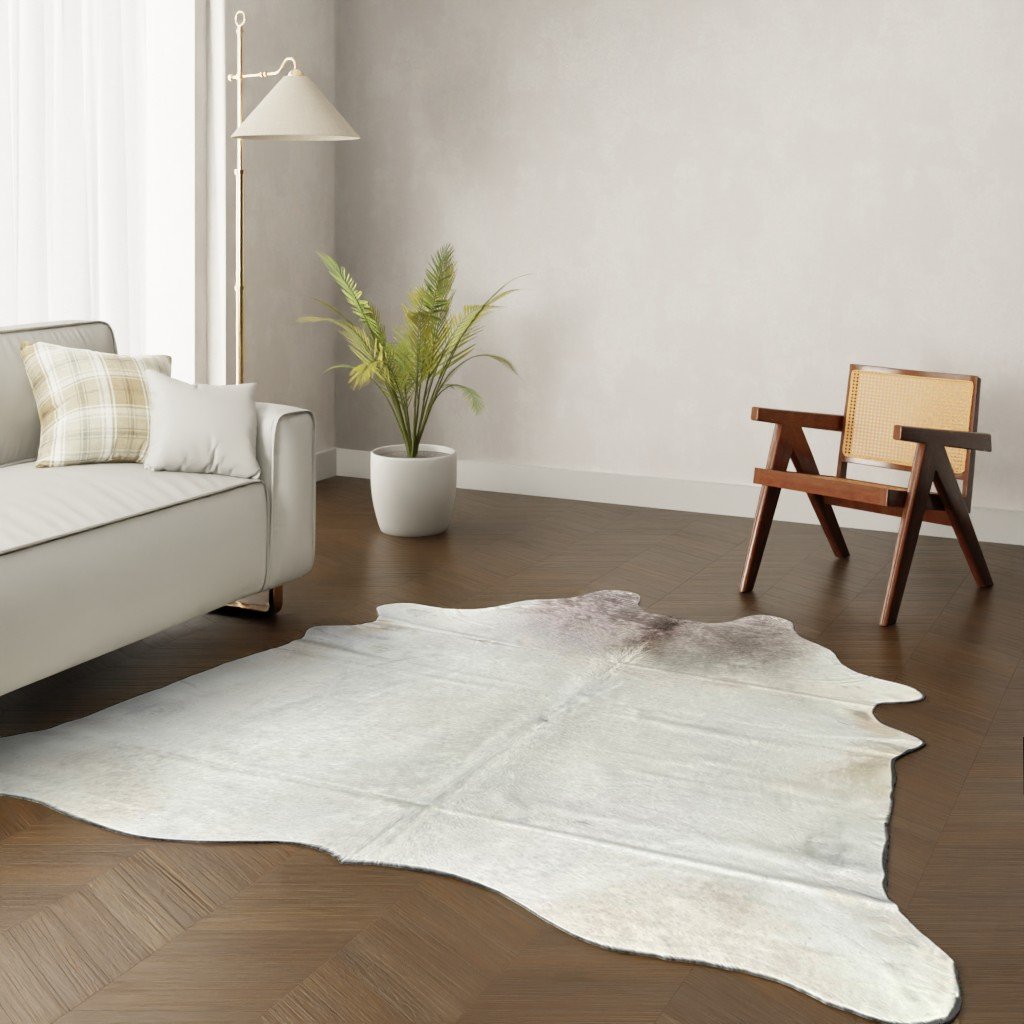 Kuhfell-Teppich Creme 240x230 cm. XL-EXTRA