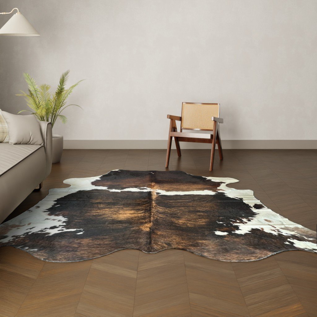 Kuhfell-Teppich Tricolor 260x230 cm. KOLOSSAL