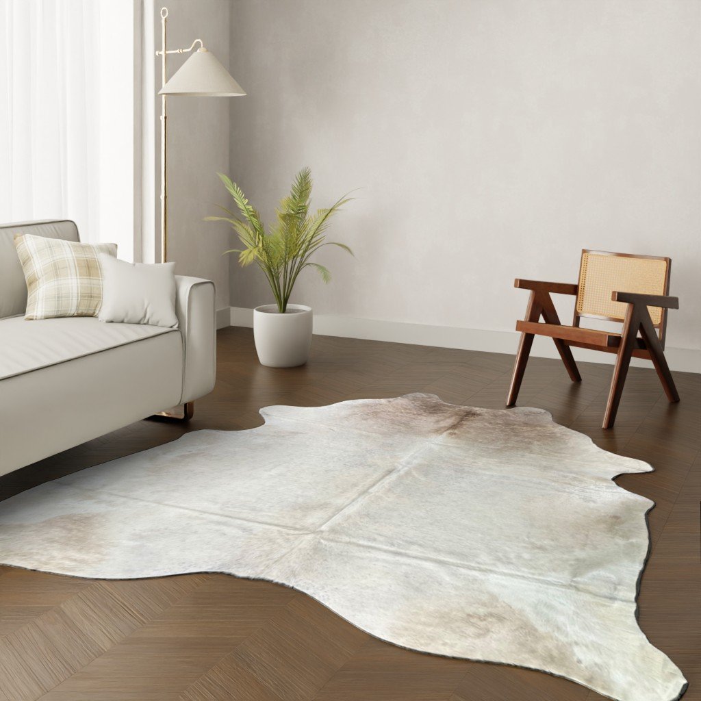 Kuhfell-Teppich Creme 260x220 cm. KOLOSSAL