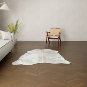 Mini-Kuhfell Creme weiß 160x140 cm. KLEIN