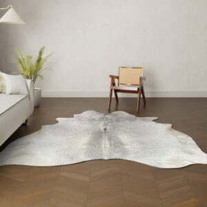 Kuhfell-Teppich grau 260x230 cm. KOLOSSAL