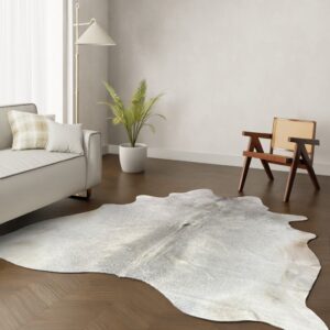 Kuhfell-Teppich grau 260x230 cm. KOLOSSAL
