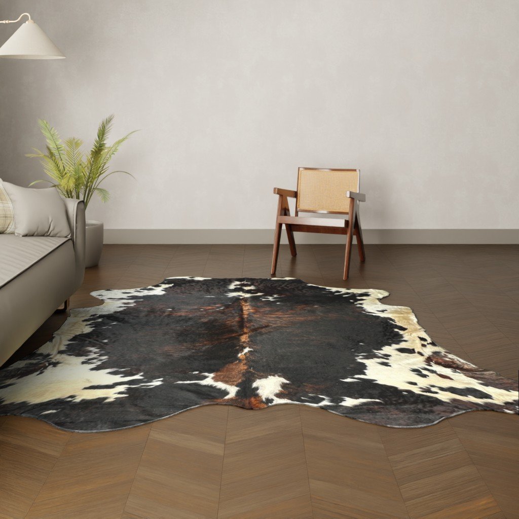 Kuhfell-Teppich Tricolor 260x220 cm. KOLOSSAL