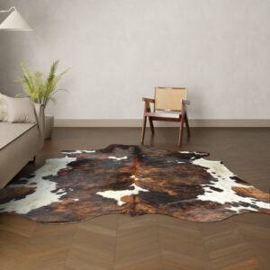 Kuhfell-Teppich Tricolor 270x250 cm. KOLOSSAL