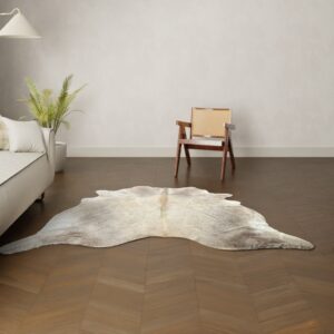 Kuhfell-Teppich kupfer 200x210 cm. KLEIN