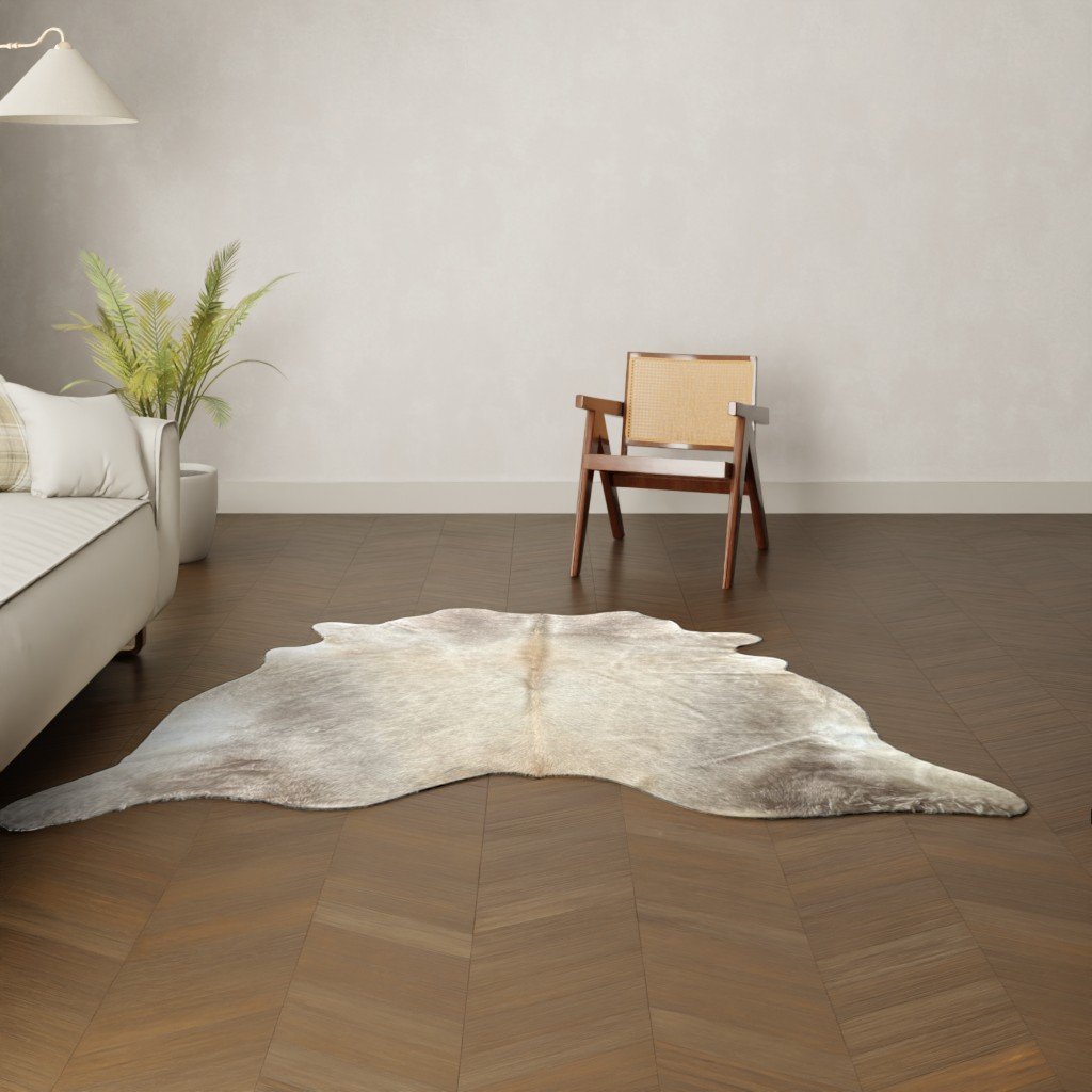 Kuhfell-Teppich kupfer 200x210 cm. KLEIN