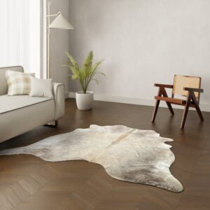 Kuhfell-Teppich kupfer 200x210 cm. KLEIN