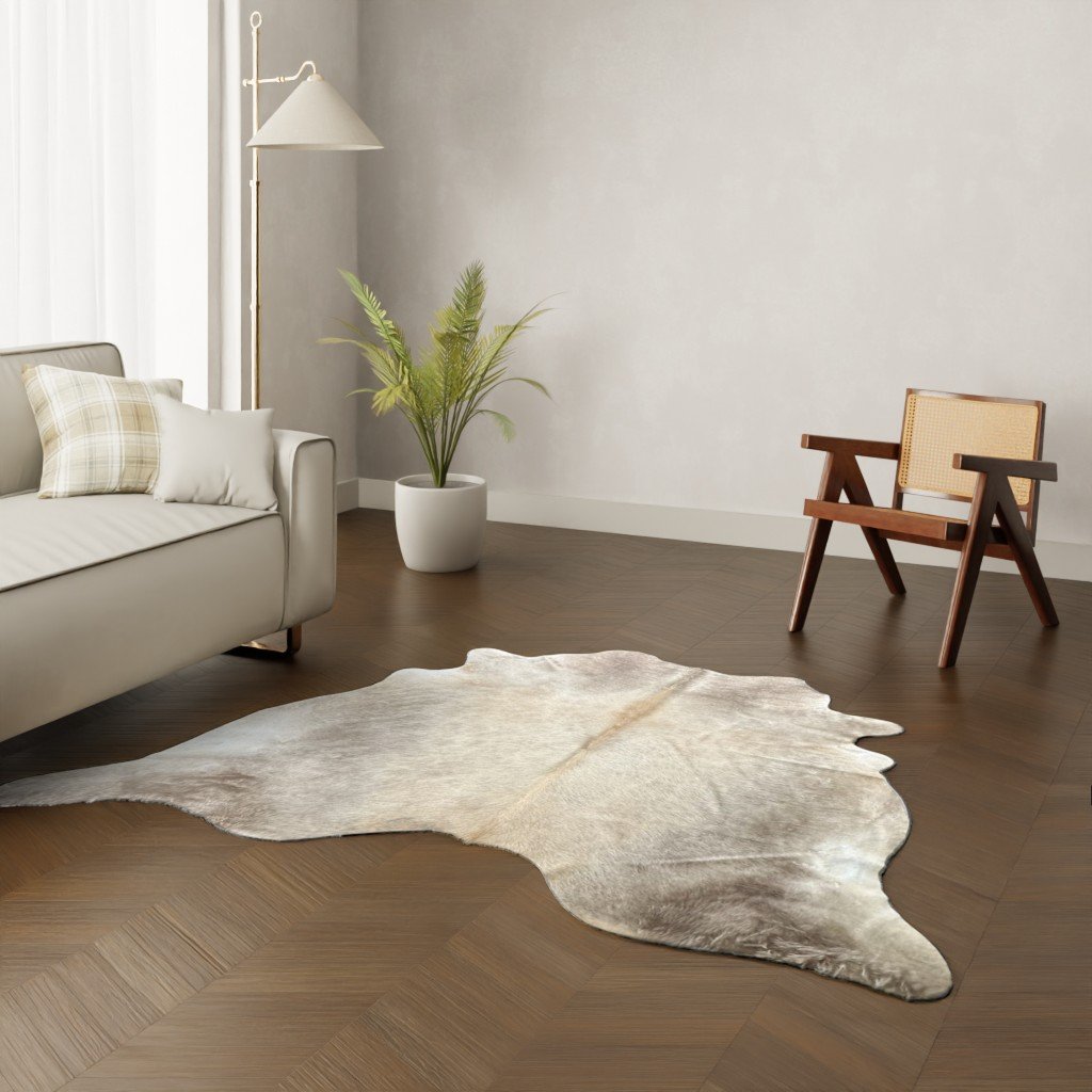 Kuhfell-Teppich kupfer 200x210 cm. KLEIN