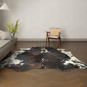 Kuhfell-Teppich Tricolor 250x230 cm. RIESIG