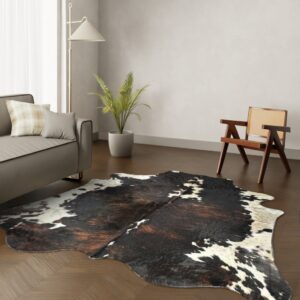 Kuhfell-Teppich Tricolor 250x230 cm. RIESIG