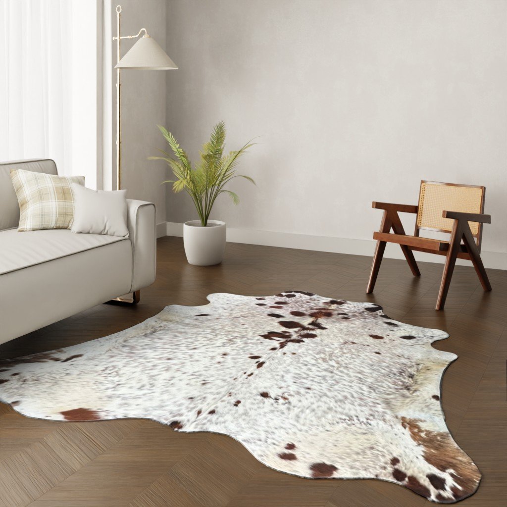 Kuhfell-Teppich Tricolor 240x200 cm. XL-EXTRA
