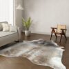 Kuhfell-Teppich beige hellbraun camel 250x210 cm. RIESIG / SPEZIAL