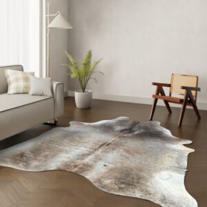 Kuhfell-Teppich beige hellbraun camel 250x210 cm. RIESIG / SPEZIAL