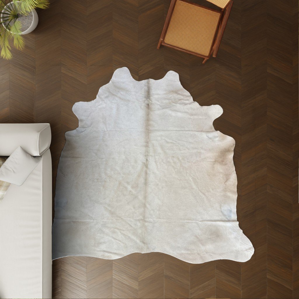 Kuhfell-Teppich gebrochen weiß beige 240x230 cm. XL-EXTRA