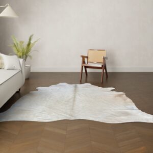 Kuhfell-Teppich gebrochen weiß beige 240x230 cm. XL-EXTRA