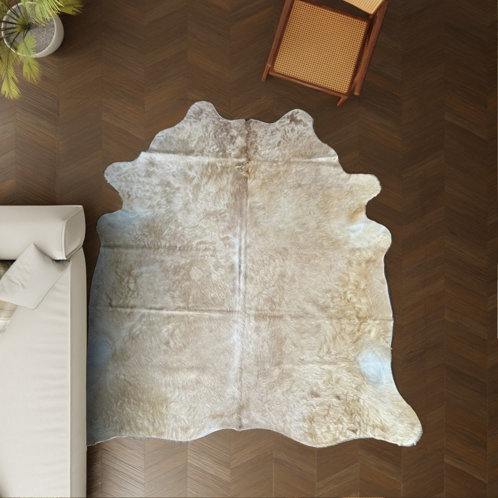 Kuhfell-Teppich Cognac 240x220 cm. XL-EXTRA / LANGHAAR