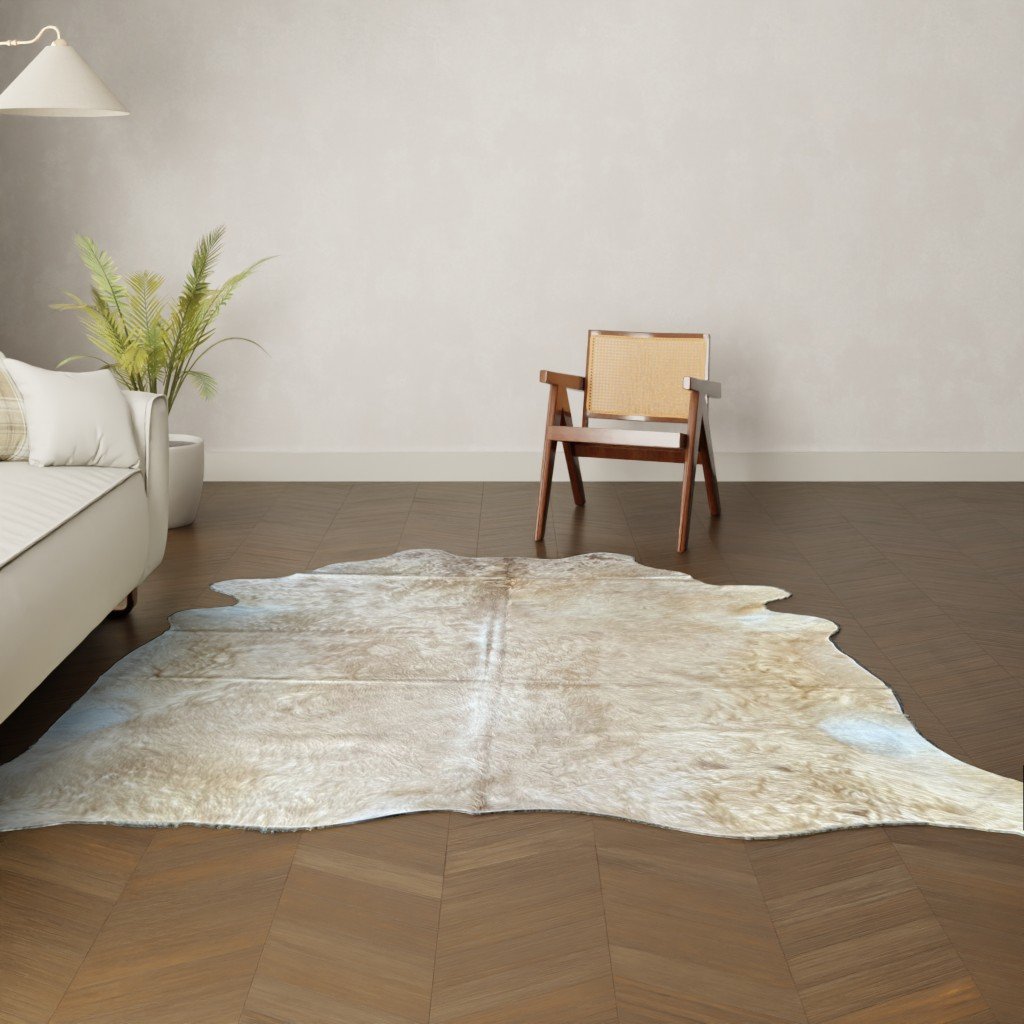 Kuhfell-Teppich Cognac 240x220 cm. XL-EXTRA / LANGHAAR
