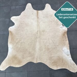 Kuhfell Teppich sandfarben Detailansicht natürliche Zeichnung